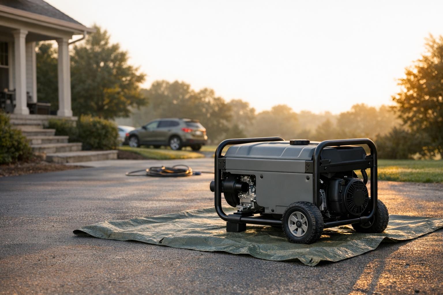 Sizing a Portable Generator for Home Backup, Load by Load AI-generated editorial illustration.